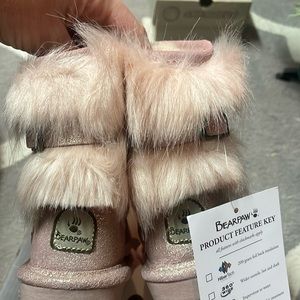 Brand new with tags bearpaw pink glitter boots